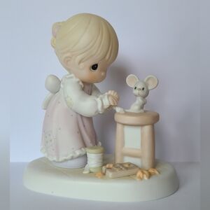 Vintage Precious Moments Blessed are the Merciful Collectible Porcelain Figurine